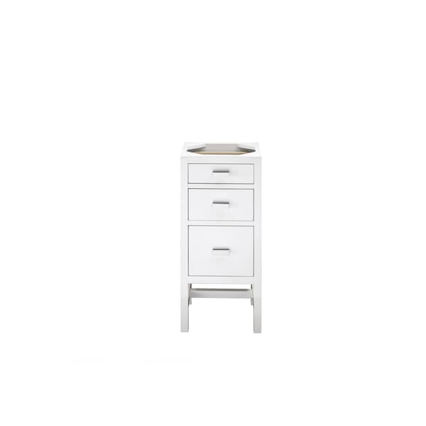 James Martin Vanities Addison 15in Base Cabinet Only, Glossy White E444-BC15-GW - main
